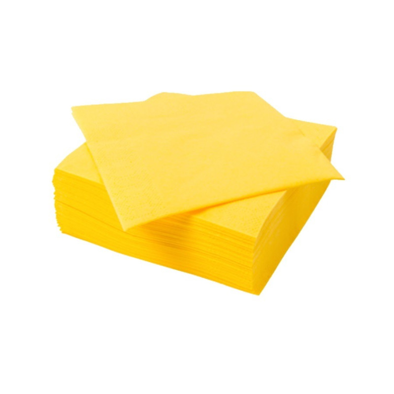 50 Tovaglioli di Carta GIALLO - 25x25cm - Ecolor soft touch - tovagliolino dolce