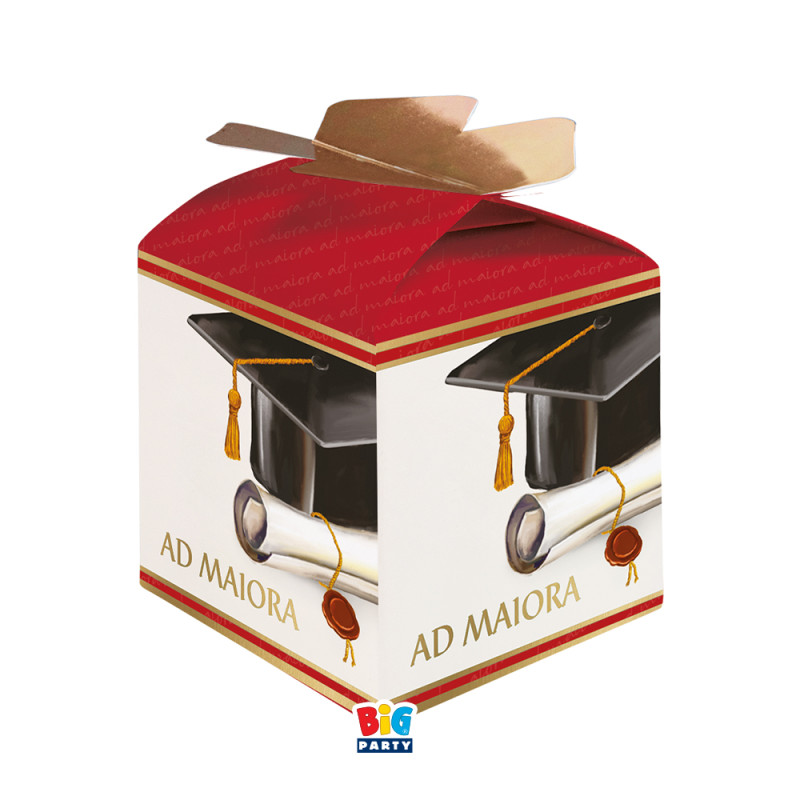 10 Scatoline in carta portaconfetti - LAUREA - 5x7x5cm