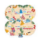 Kit coordinato tavola PENSIONE pensionato - piatti bicchieri tovaglioli