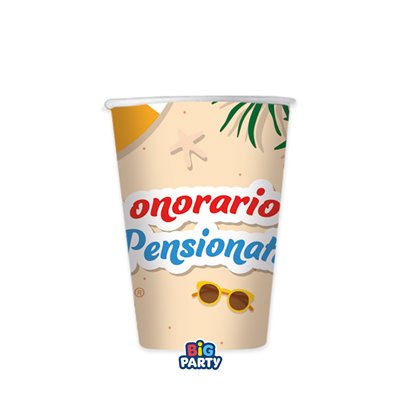 Kit coordinato tavola PENSIONE pensionato - piatti bicchieri tovaglioli