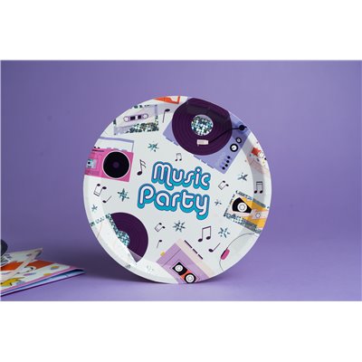 Kit coordinato tavola MUSIC PARTY musica dj - piatti bicchieri tovaglioli