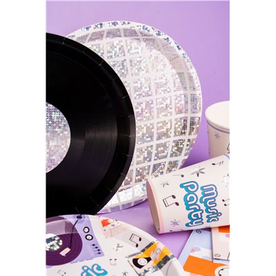Kit coordinato tavola MUSIC PARTY musica dj - piatti bicchieri tovaglioli
