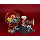 Kit coordinato tavola CINEMA pellicola ciak - piatti bicchieri tovaglioli