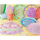 Kit coordinato tavola compleanno PENSATI GIOVANE - piatti bicchieri tovaglioli