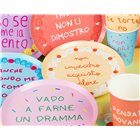 Kit coordinato tavola compleanno PENSATI GIOVANE - piatti bicchieri tovaglioli