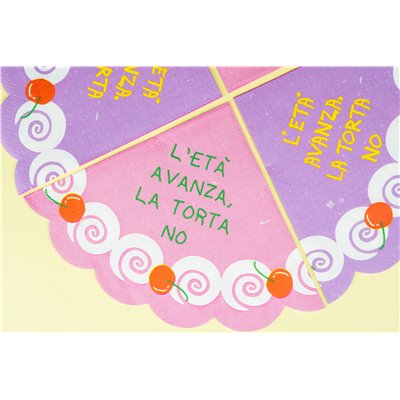 Kit coordinato tavola compleanno PENSATI GIOVANE - piatti bicchieri tovaglioli