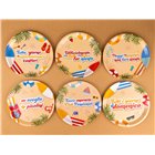 Kit coordinato tavola PENSIONE pensionato - piatti bicchieri tovaglioli