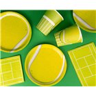 Kit coordinato tavola sport TENNIS - 16 persone - piatti, bicchieri e tovaglioli