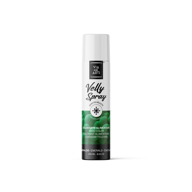 Colorante Alimentare VELLY SMERALDO Spray Professional Effetto Vellutato - 250ml