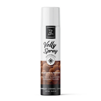 Colorante Alimentare VELLY CARAMELLO Spray Professional Effetto Vellutato - 250ml