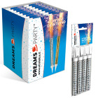 96x Candela Luminosa STANDARD ARGENTO Fontana Fiaccola per torte - Durata 50"