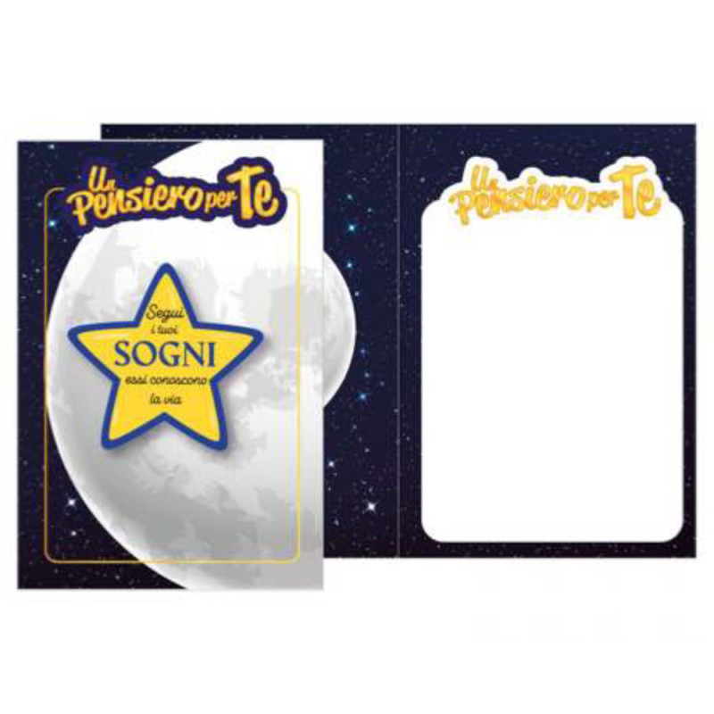 Biglietto auguri generico compleanno motivazionale con ciondolo in legno stella