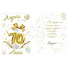 Biglietto di auguri 70 anni pacco regalo - biglietto augurale completo di busta