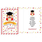Biglietto di auguri Congratulazione per la tua LAUREA - con gufo gufetto