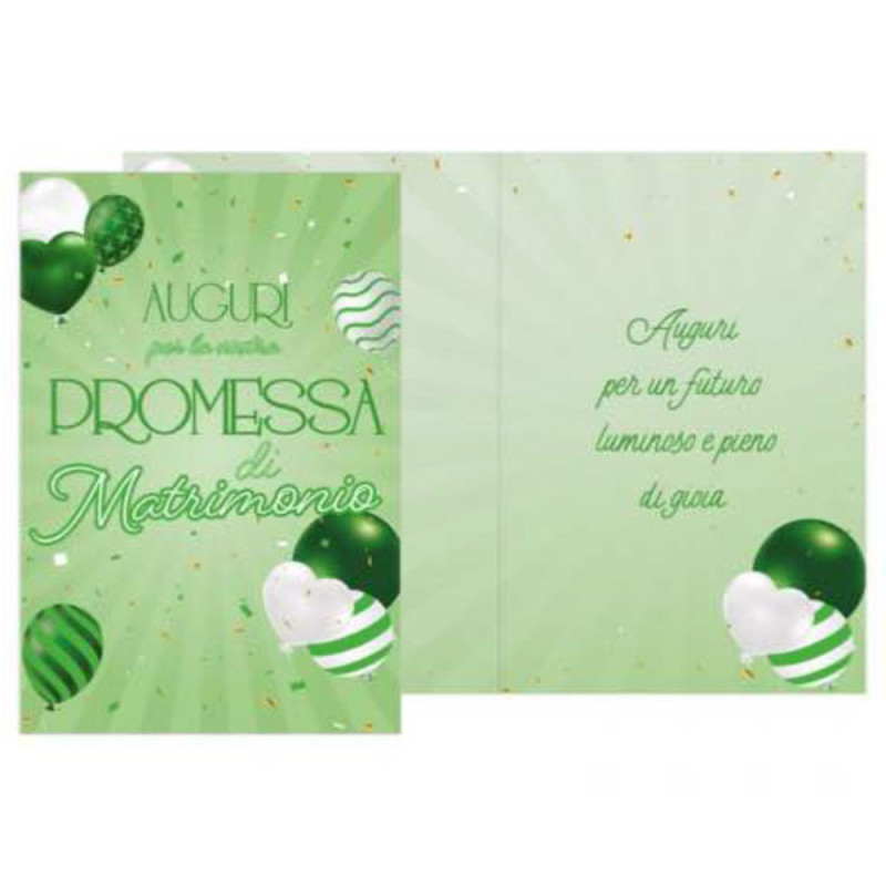 Biglietto di auguri per la vostra PROMESSA di matrimonio - completo di busta