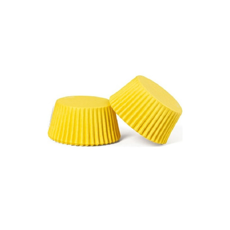 70 Pirottini tondi in carta forno antiaderente - n.2 giallo 25xH17 mm