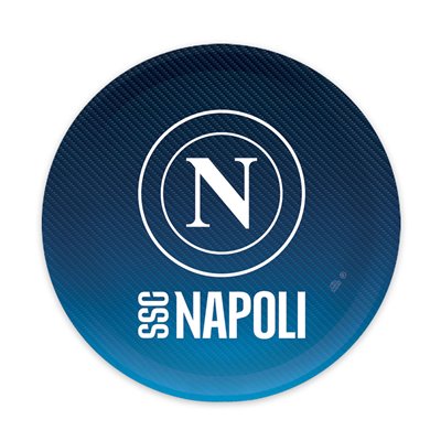 Kit coordinato tavola CALCIO squadra Napoli - piatti piattini bicchieri