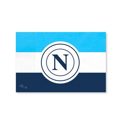 Kit coordinato tavola CALCIO squadra Napoli - piatti piattini bicchieri
