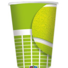 Kit coordinato tavola sport TENNIS - 12 persone - piatti, bicchieri e tovaglioli
