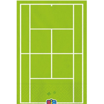 Kit coordinato tavola sport TENNIS - 12 persone - piatti, bicchieri e tovaglioli