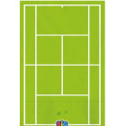 Kit coordinato tavola sport TENNIS - 12 persone - piatti, bicchieri e tovaglioli