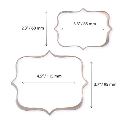 Set 2 TAGLIAPASTA CORNICE  rettangolare punte -  per creare fantastici biscotti o dolci