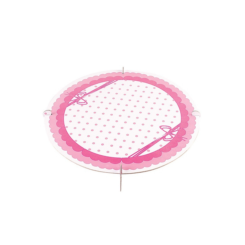 Alzata Alzatina in carta POIS ROSA - 30cm - per torta dolci ecc.