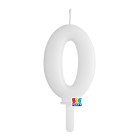 CANDELA numero 0 Zero BIANCO - Tiny Plump - candelina in cera per torta