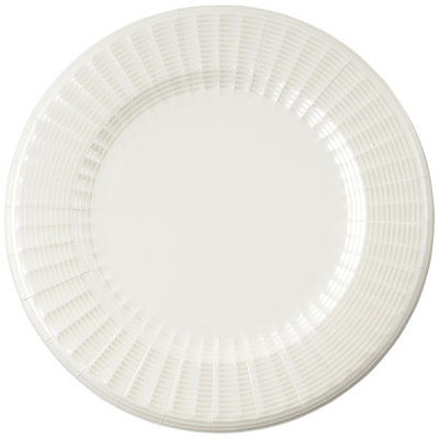 6 SottoPiatto Ø33cm BIANCO PERLATO in carta compostabile - addobbo decoro tavola