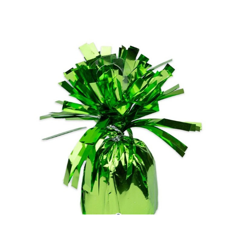Pesetto PESO centrotavola Ciuffetto colore VERDE ACIDO METAL - ideale per Palloncini ad Elio