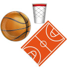 Kit coordinato tavola sport BASKET pallacanestro - piatti bicchieri tovaglioli
