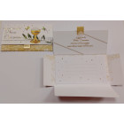 Biglietto auguri a Pochet Prima COMUNIONE - bianco oro con CALICE