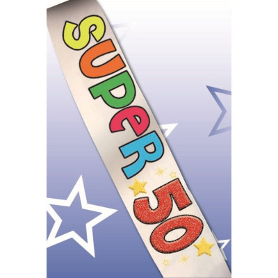 La FASCIA del SUPER 50 ENNE - gadget per il compleanno di 50 ANNI glitterata