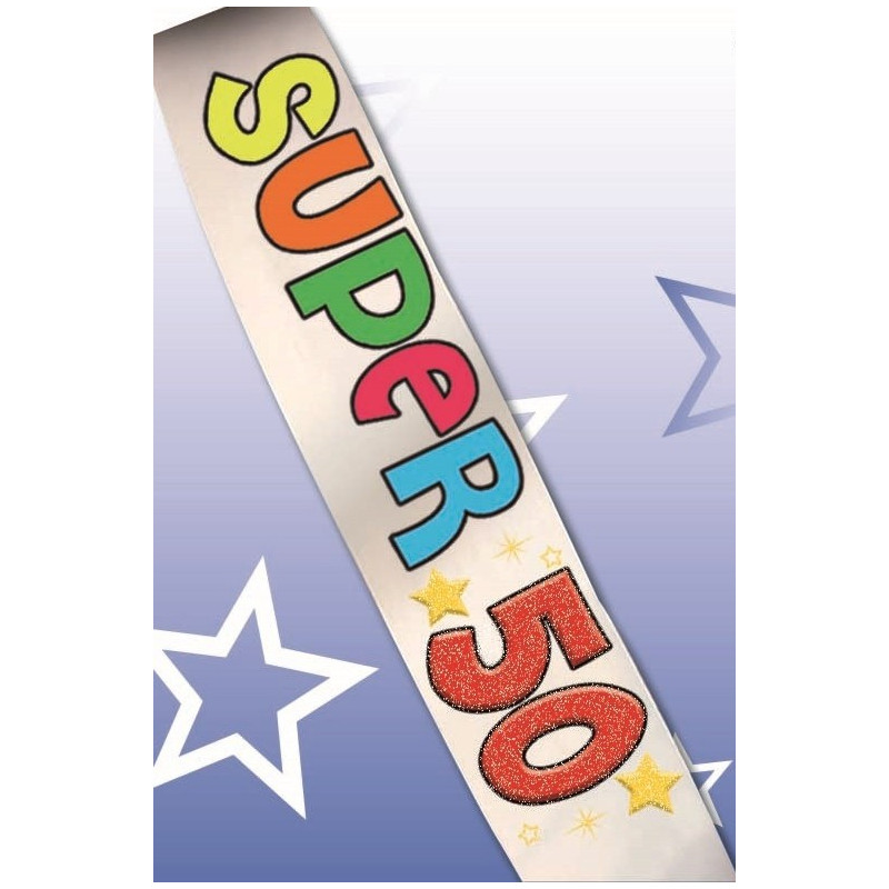 La FASCIA del SUPER 50 ENNE - gadget per il compleanno di 50 ANNI glitterata