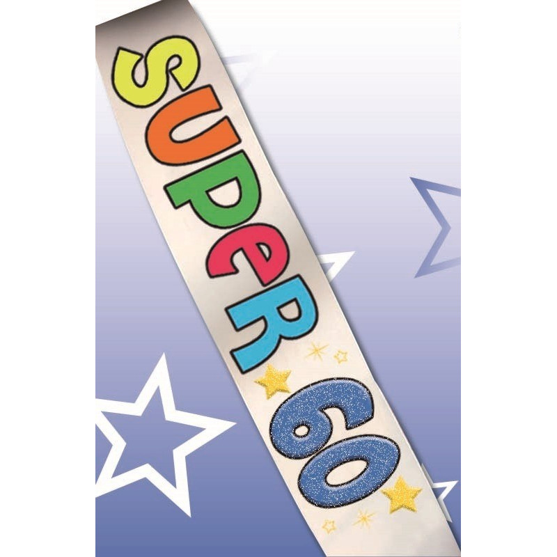 La FASCIA del SUPER 60 ENNE - gadget per il compleanno di 60 ANNI glitterata