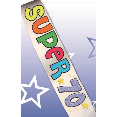 La FASCIA del SUPER 70 ENNE - gadget per il compleanno di 70 ANNI glitterata