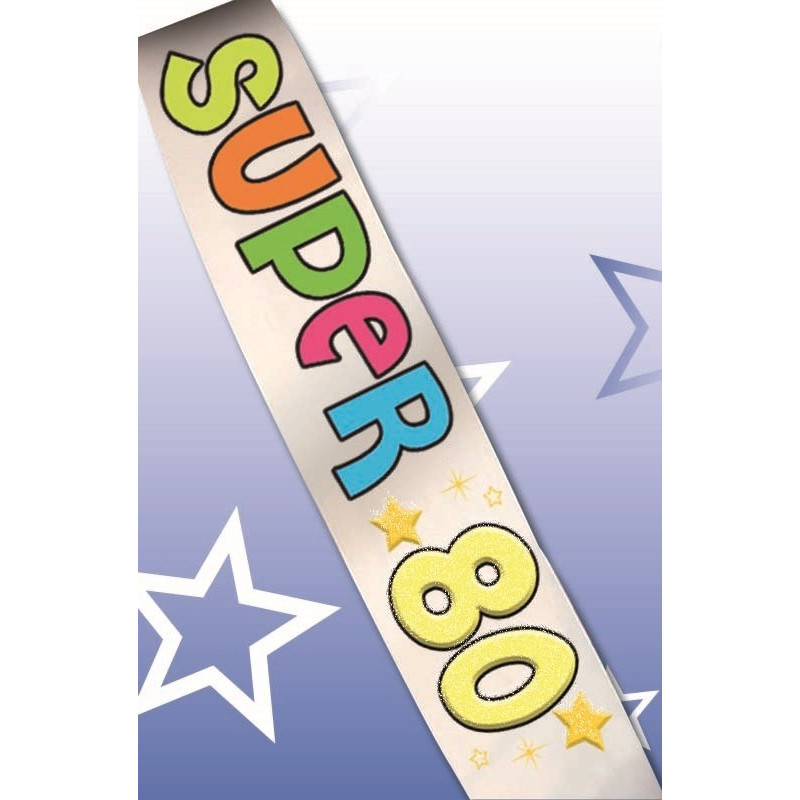 La FASCIA del SUPER 80 ENNE - gadget per il compleanno di 80 ANNI glitterata