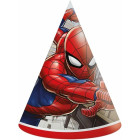 6 Cappellini carta SPIDERMAN Uomo Ragno con elastico