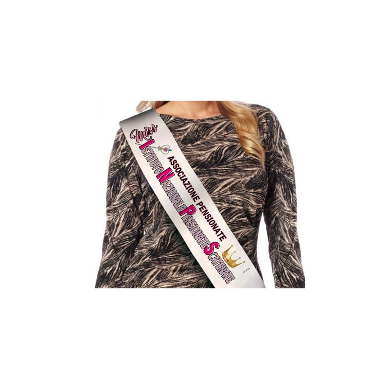 La FASCIA della PENSIONATA - idea gadget scherzo per festa della Pensione - ASSOCIAZIONE PENSIONATE