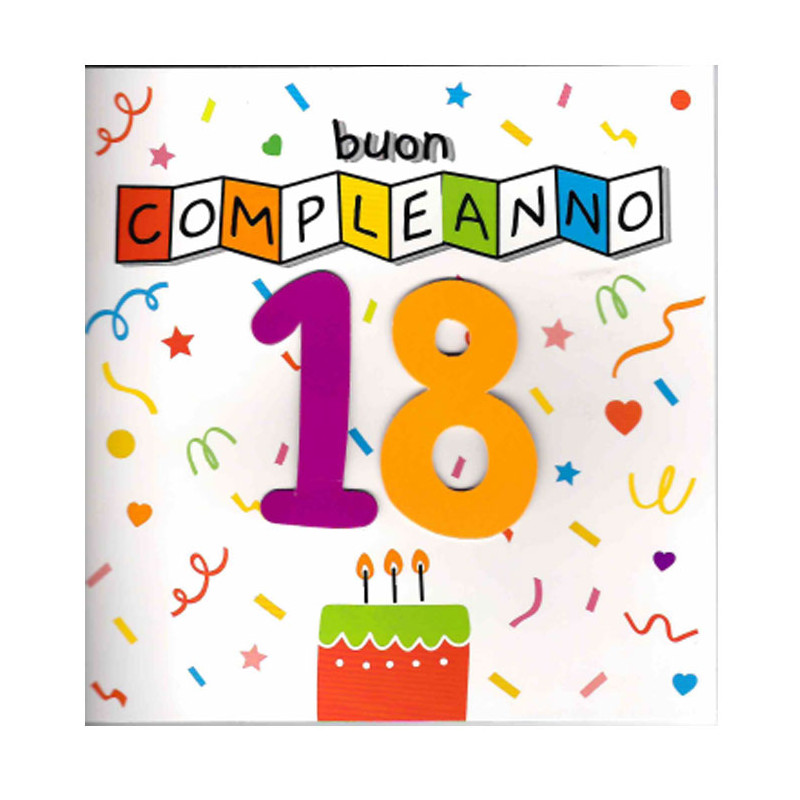 Biglietto auguri MUSICALE Compleanno 18 ANNI - Biglietto augurale SONORO
