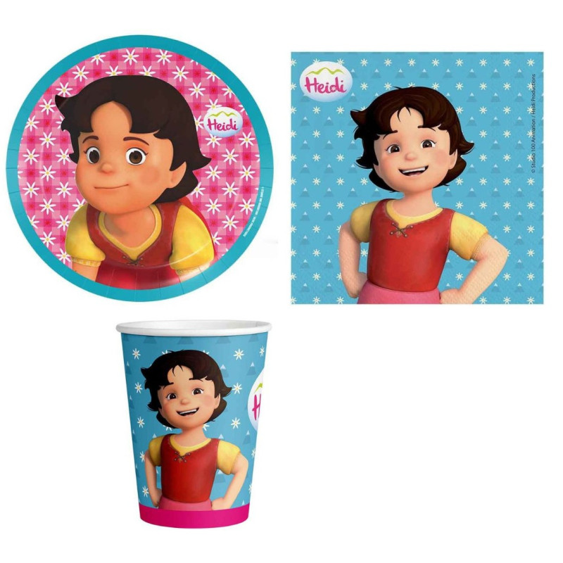 Coordinato HEIDI - feste party piatti bicchieri tovaglioli