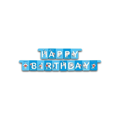 Festone Happy Birthday DORAEMON - addobbo decoro - festa per bambini 3 mt