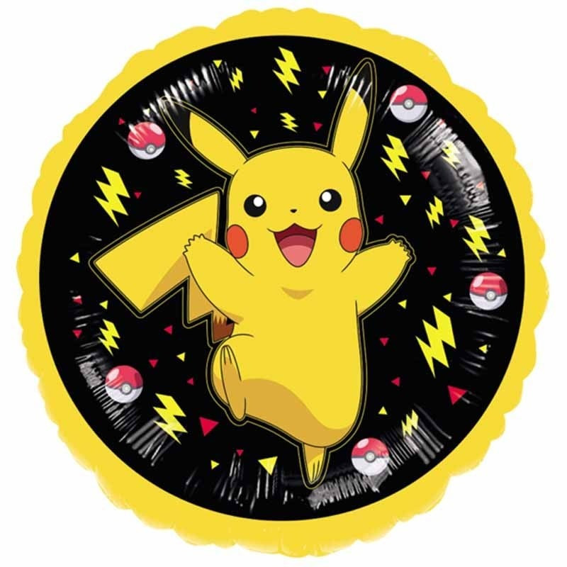 PALLONE palloncino in Mylar - POKéMON - PIKACHU - gonfiabile ad elio o aria 43 cm