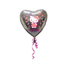 Pallone mylar cuore HELLO KITTY 45cm - gonfiabile a elio o ad aria