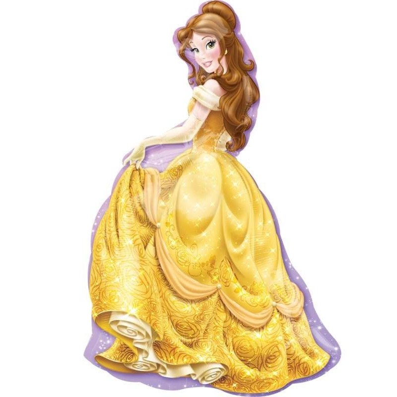 Pallone PALLONCINO in foil MYLAR principessa BELLE 60X99 cm
