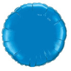 Pallone PALLONCINO in Foil Mylar tondo BLU - gonfiabile ad aria o ad elio 45 cm