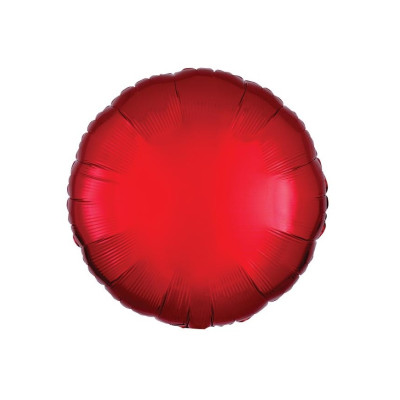 Pallone PALLONCINO in Foil Mylar tondo ROSSO - gonfiabile ad aria o ad elio 45 cm