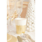 6 SottoPiatto Ø33cm ORO LUCIDO in carta compostabile - addobbo decoro tavola