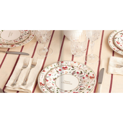 40 pz coordinato NATALE LITTLE CHRISTMAS DECO' piatti bicchieri tovaglioli addobbo tavola