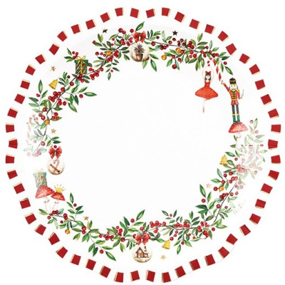 40 pz coordinato NATALE CHRISTMAS VINTAGE piatti bicchieri tovaglioli addobbo tavola